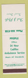 Matchbook Cover - Fred Pfeifle Funeral Director