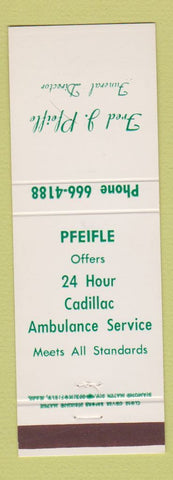 Matchbook Cover - Fred Pfeifle Funeral Director