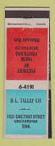Matchbook Cover - BL Talley Fruit Vegetables Chattanooga TN