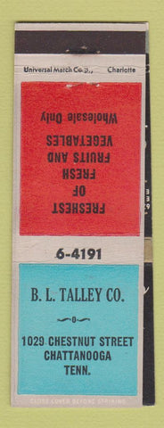 Matchbook Cover - BL Talley Fruit Vegetables Chattanooga TN