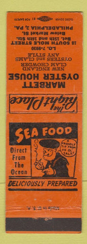 Matchbook Cover - Marbett Oyster House Philadelphia PA Army Recruiting