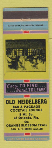 Matchbook Cover - Old Heidelberg Bar Liquor Store Orlando FL