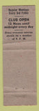 Matchbook Cover - Silver Dollar Pup Tent Cootie Club Denver Colorado VFW WEAR