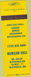 Matchbook Cover - Burger Deli Blackduck MN