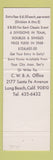 Matchbook Cover - California WBA Bowling Tournament 1969 Long Beach CA