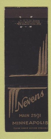 Matchbook Cover - Nevens Minneapolis MN