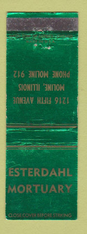 Matchbook Cover - Esterdahl Mortuary Moline IL WEAR