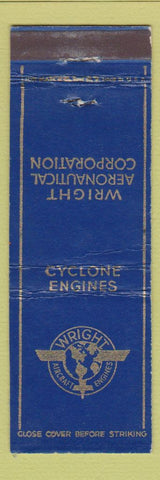 Matchbook Cover - Wright Aernautical Corp Cyclone Engines