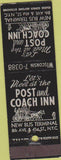 Matchbook Cover - Post Coach Inn New York City