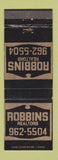 Matchbook Cover - Robbins Real Estate