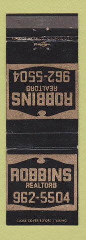 Matchbook Cover - Robbins Real Estate