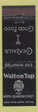 Matchbook Cover - Walton Tap Chicago IL