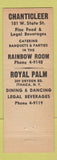 Matchbook Cover - Royal Palm Chanticleer Ithaca NY
