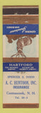 Matchbook Cover - Hartford Insurance AC Huntoon Contoocook NH