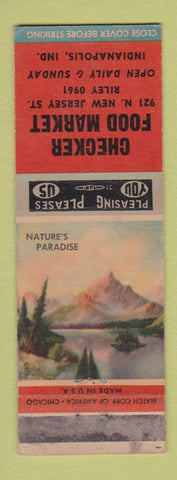 Matchbook Cover - Checker Food Mart Grocery Indianapolis IN WEAR