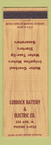 Matchbook Cover - Lubbock Battery and Electric TX?