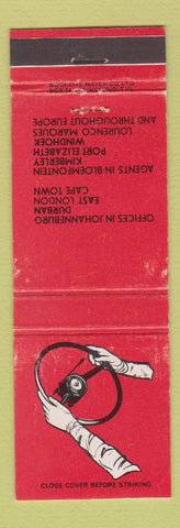 Matchbook Cover - Grosvenor Car Hire Johannesburg Durban Cape Town South Africa