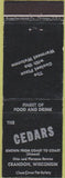 Matchbook Cover - Cedars Crandon WI
