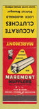 Matchbook Cover - Maremont Mufflers Accurate Clutches Lock McDonald