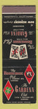 Matchbook Cover - Gardena Club Horseshoe cards CA WEAR