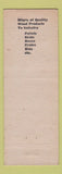 Matchbook Cover - C&S Wood Products Battle Creek MI