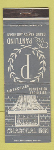 Matchbook Cover - Pantlind Hotel Grand Rapids MI Charcoal Inn #2