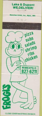 Matchbook Cover - Frogi's Minneapolis MN