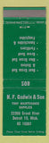 Matchbook Cover - HF Godwin Son Turf Maintenance Detroit MI grass lawn