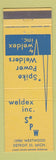 Matchbook Cover - Weldex Inc Detroit MI