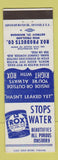 Matchbook Cover - Rox Products Leak Prevention Detroit MI