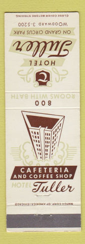 Matchbook Cover - Hotel Tuller Detroit MI