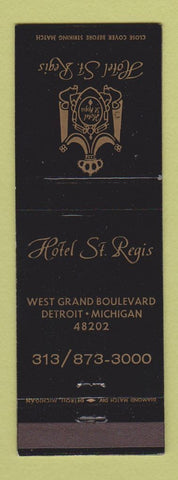 Matchbook Cover - Hotle St Regis Detroit MI