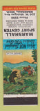 Matchbook Cover - Marshall Sport Center Sporting Goods Marshall MI