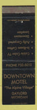 Matchbook Cover - Downtown Motel Gaylord MI