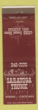 Matchbook Cover - Saratoga Trunk Novi MI