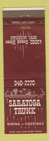Matchbook Cover - Saratoga Trunk Novi MI