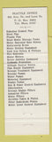 Matchbook Cover - HD Fowler Company Seattle WA water sewer supply