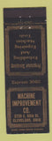 Matchbook Cover - Machine Improvement Company Cleveland OH