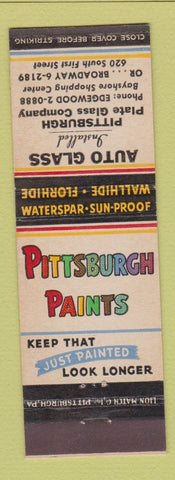 Matchbook Cover - Pittsburgh Paint Auto Glass