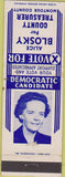 Matchbook Cover - Alice Blosky County Treasurer Montour County