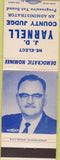 Matchbook Cover - JD Yarnell County Judge Sevierville TN