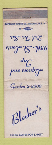 Matchbook Cover - Bleeker's Liquor St Louis MO bar WEAR