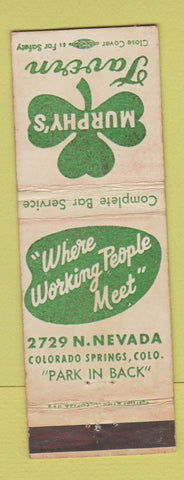 Matchbook Cover - Murphy's Tavern Colorado Springs