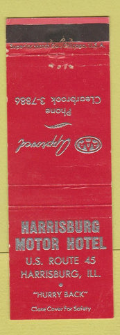 Matchbook Cover - Harrisburg Motor Hotel Harrisburg IL