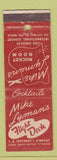 Matchbook Cover - Mike Lyman's Flight Deck Los Angeles CA Airport WEAR