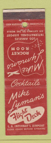 Matchbook Cover - Mike Lyman's Flight Deck Los Angeles CA Airport WEAR