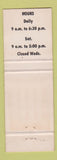 Matchbook Cover - Tony's Barber Shop Elmhurst IL