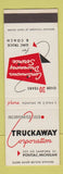 Matchbook Cover - Truckaway Corporation Pontiac MI GMC Truck Coach SAMPLE