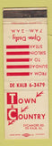Matchbook Cover - Town and Country Restaurant De Kalb IL WEAR