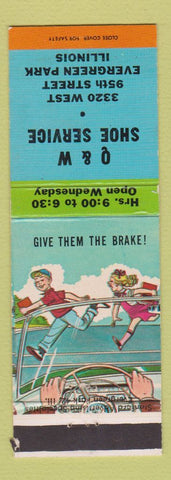 Matchbook Cover - Q&W Shoe Service Evergreen Park IL WEAR